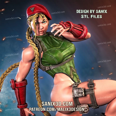 CAMMY | STREET FIGHTER | SANIX 3D | 1/6-1/10 | ACTION FIGURE | FAN ART | 3D PRIN Cover