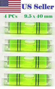 4 PCs 9.5x40mm Transparent Bubble Spirit Level for Camera Tripod Measuring Tool - Picture 1 of 5