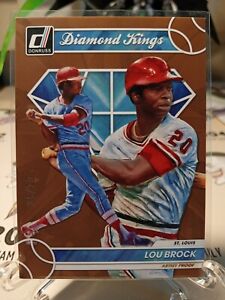 Lou Brock- 2023 Donruss Baseball Diamond Kings Gold Artist Proof 5/10- Cardinals