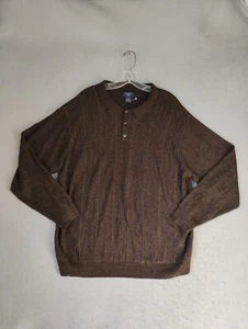 Dockers Herren Pullover mittelbraun gestreift Langarm Kragen Strickpullover - Bild 1 von 8