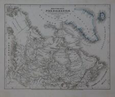 Meyers Zeitungs-Atlas: British Nord-America 1849. Map IN Steel Engraving