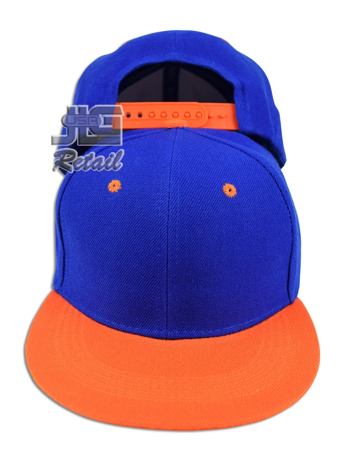 Gorra de béisbol lisa de dos tonos con cierre a presión de billete plano para niños y niñas NUEVA Foto 1 de 1