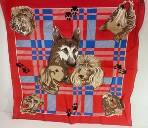 Wamcraft Bandana Dogs Pet Paws Red White Blue Plaid Cotton Blend Made in USA - Picture 1 of 3