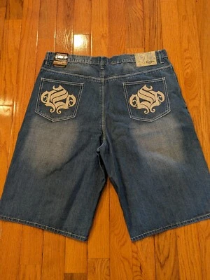 South Pole Premium Relaxed Fit 46 Baggy Denim Shorts Jorts - Image 1 of 4