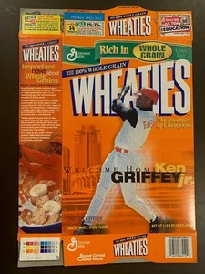 Wheaties 1990 World Champions Cincinnati Reds, Griffey Jr, McGwire -flat - Picture 1 of 6
