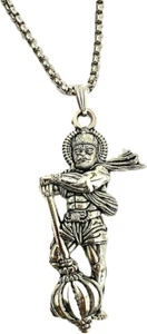 Stainless Steel Standing Lord Hanuman Locket Religious God Pendant for Unisex - Picture 1 of 4