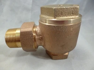 BRASS 90 DEGREE 1" NPT UNION CONNECTION RADIATOR STEAM TRAP THERMOSTATIC? BRAND? - Picture 1 of 5