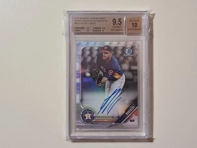 Seth Beer 2019 Bowman Chrome Variation Refractor /99 (BGS 9.5 Gem Mint) AUTO 10 - Image 1 of 3