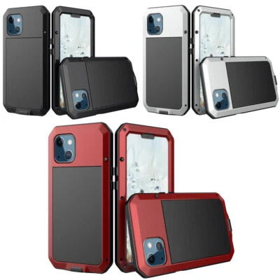 Funda protectora blindada de aluminio a prueba de golpes para iPhone 11 12 13 14 15 16 Pro Max XS Mas Foto 1 de 4