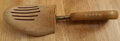 Vintage Bally Wooden Shoe-tree made by Dasco.  Large left.  Used for Displaying. - Image 1 of 4