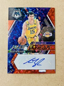 Austin Reaves 2022-23 Panini Mosaic Fast Break Red Prizm Autograph Auto /49