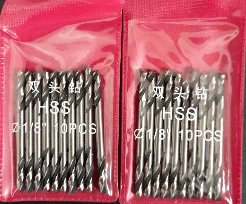 20pcs 1/8" inch HSS Double Ended Drill Bits Metric Drill Bits 4241HSS #4252A - image 1 of 1