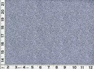 Country White Curls on Light Gray Quilting Sewing Fabric by Yard  #339 - Picture 1 of 1