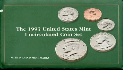 1993-P-D US Mint Set 10 Coins CLAD 20urt0803  - Image 1 of 4
