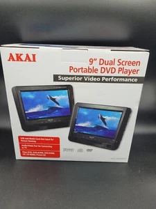 AKAI AKPDVD902D DUAL SCREEN PORTABLE DVD PLAYER NEW UNOPENED - Picture 1 of 5