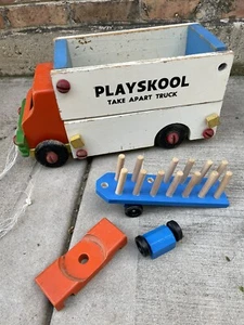 🔥 Playskool Camion in legno da asporto anni 50 giocattolo in legno ~ leggi - Foto 1 di 15