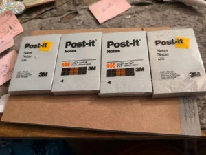 3m Post It Notes Lot Of 4 Blue Item 656 2 X 3 - Picture 1 of 1