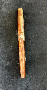 Vintage Ever-Ready Füllfederhalter marmoriert braun ohne Feder - Bild 1 von 6