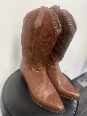 Bota de montar de cuero italiano genuino Seychelles para mujer marrón talla 9 vintage Foto 1 de 4