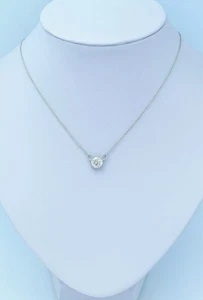 14 K Diamond By The Yard Necklace - Picture 1 of 6