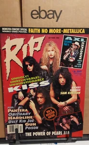 RIP Magazine September 1992 Kiss & Pantera pictures large poster missing - Picture 1 of 6