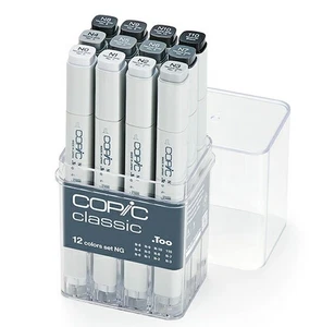 COPIC Classic Marker Set 12 Neutral Grays Item No12501017 - Picture 1 of 3
