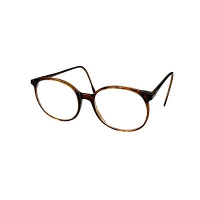 Armações de óculos Marchon marrom concha de tartaruga óculos redondos - Imagem 1 de 4