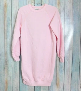 Sudadera vintage Bassett Walker vestido túnica XL 18-20 rosa manga larga polar - Imagen 1 de 9
