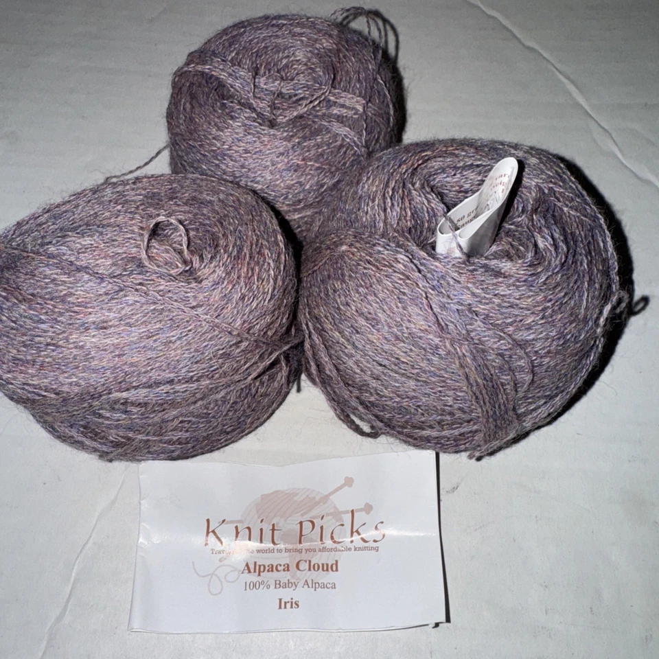 Selecciones Tejidas Alpaca Nube Iris Encaje Peso Hecho en Perú 3 Bolas Parciales Foto 1 de 4