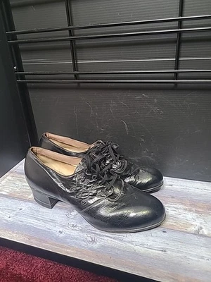 Antique Roberts Johnson & Rand New Edwardian Victorian Lace Up Black Shoes 6 / 7 - Image 1 of 4