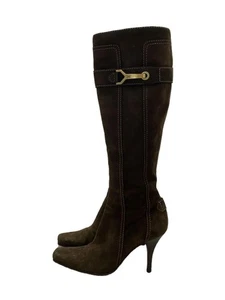 LOUIS VUITTON LONG BOOTS 35 Brown SUEDE Used - Picture 1 of 8