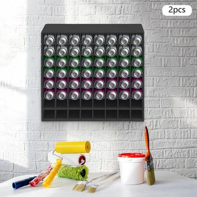 Organizador de pintura 2 piezas estante de almacenamiento montado en la pared organizador de botellas de pintura soporte Foto 1 de 4