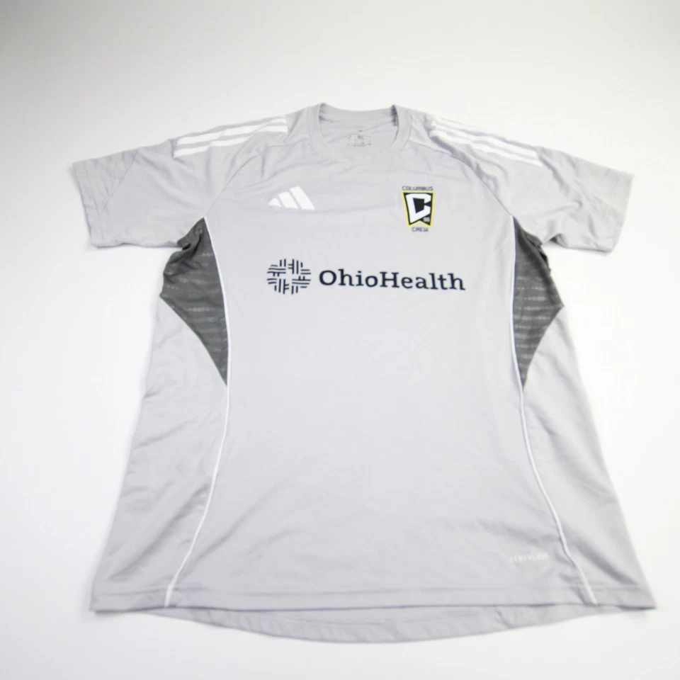 Camiseta de práctica Columbus Crew Adidas - fútbol para hombre gris claro usada Foto 1 de 1