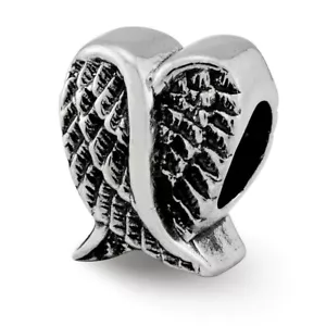 Herzförmige Flügel Perlen .925 Sterlingsilber Antik Veredelt Reflection Beads - Bild 1 von 5
