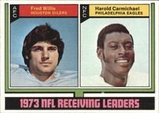 Fred Willis/Harold Carmichael 1974 Topps Football Card Receiving Leaders #330