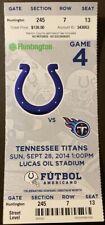 Indianapolis Colts 9/28/2014 NFL ticket stub vs Tennessee Titans