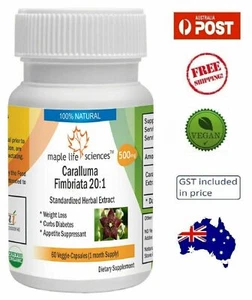 Caralluma Fimbriata 20:1 Extract Capsules - 500mg - Picture 1 of 2