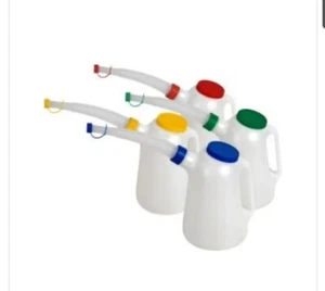 Oil Measuring Pouring Fluid Jug Cap Flexi Spout Set 4pc 5 litre - Picture 1 of 1