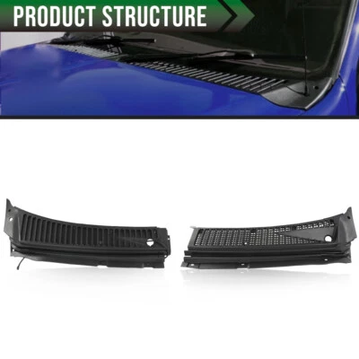 Fit For 99-07 Ford F250 350 Windshield Wiper Vent Cowl Screen Cover Grille Panel - Image 1 of 4