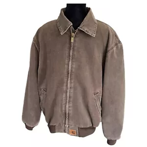 Vintage Carhartt Jacke J102 90s braun Mesh gefüttert Duck Canvas Bomber - Größe M - Bild 1 von 12