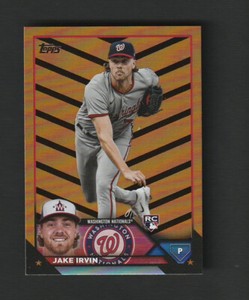 2023 Topps Update Jake Irvin Rookie Orange & Black Parallel #US224 Nationals