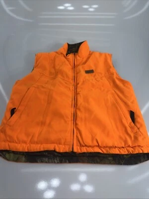 Woolrich Youth Large (14-16) Break Up Camo Hunting Blaze Orange Reversible Vest - Image 1 of 4