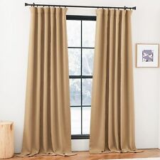 NICETOWN Room Darkening Curtains 84 inches Long Faux Linen for Bedroom 2 Panels,