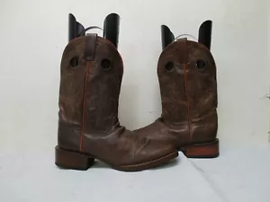 Stivali da cowboy in pelle marrone Ranch rossi da uomo taglia 9,5 stile D DPRR108 - Foto 1 di 9