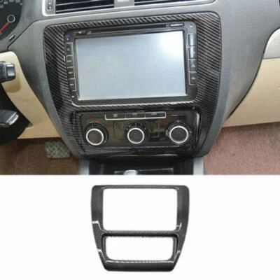 Consola central de navegación de fibra de carbono para Volkswagen Jetta MK6 2012-2014 Foto 1 de 4