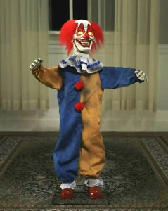 HALLOWEEN 3 FT ANIMADO PEQUEÑO TOP PAYASO MALVADO UTILERÍA CASA EMBRUJADA HORROR - Imagen 1 de 3