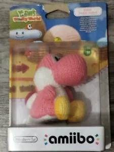 Figurine Amiibo Yoshi's Wolly World Light Pink Yarn Poochy Yoshi New - Picture 1 of 1