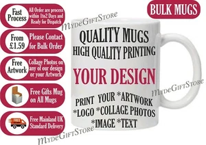 Bulk Wholesale Promotional Personalised Mug Collage Photo Image Picture Logo - Picture 1 of 30