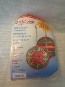 Uniek Quick Count Kunststoff Leinwand - ROT & GRÜN ORNAMENT KIT - NEU / VERSIEGELT - Bild 1 von 2