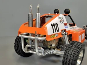 Aluminum Rear Bumper + Exhaust Pipe Tamiya RC 1/10 Sand Scorcher Champ Buggy - Picture 1 of 9